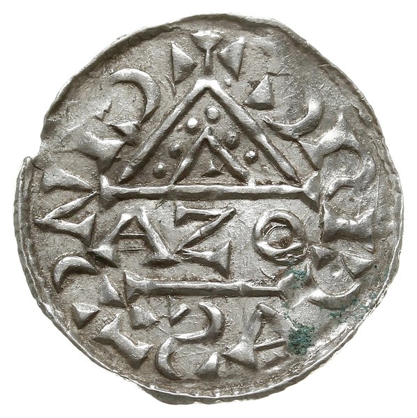 denar 1018-1026, Ratyzbona, mincerz Aza; Hahn 31