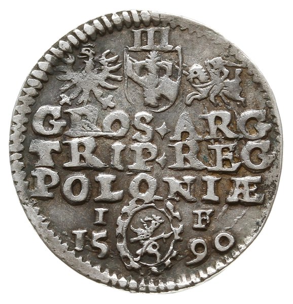 trojak 1590, Olkusz; Iger O.90.3.g (R1); ładnie 