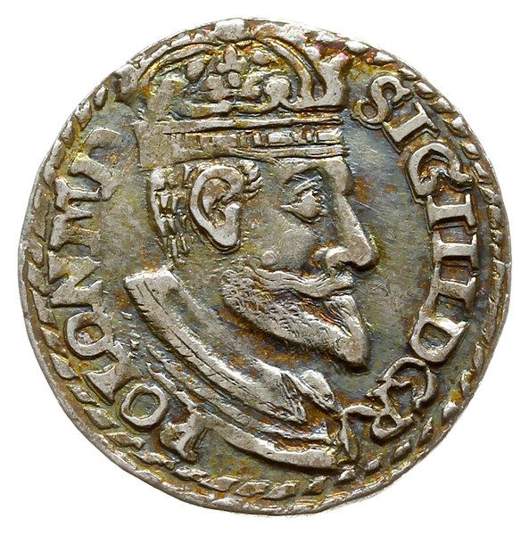 trojak 1600, Olkusz; popiersie króla z kołnierze