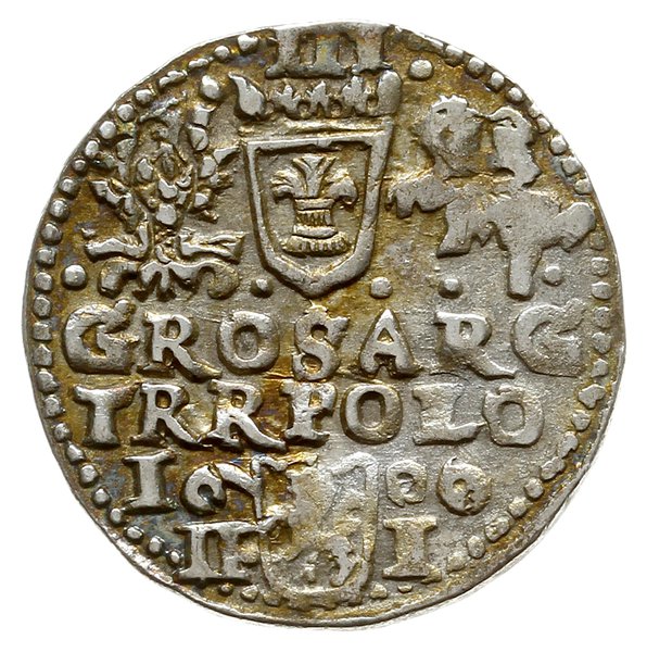 trojak 1600, Olkusz; popiersie króla z kołnierze