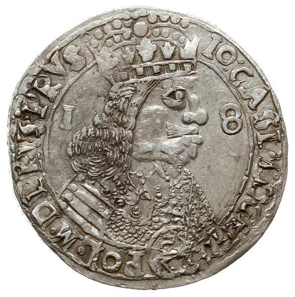 ort 1656, Lwów; duże popiersie króla; Kop. 1745 