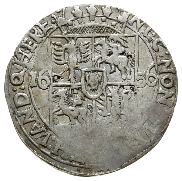 ort 1656, Lwów; duże popiersie króla, na awersie