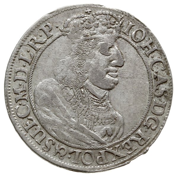 ort 1657 DL, Gdańsk; mniejsza głowa króla; Kop. 