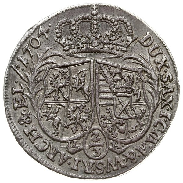 2/3 talara (gulden) 1704, Drezno