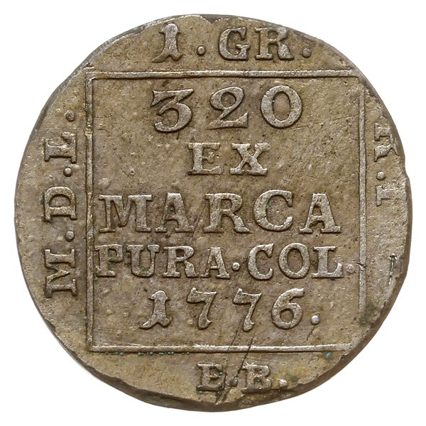 grosz srebrny 1776, Warszawa