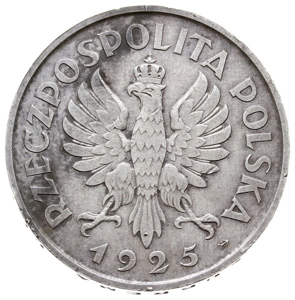 5 złotych 1925, Warszawa; Konstytucja” - odmiana