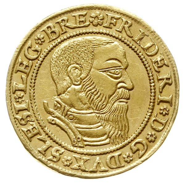 dukat 1544, Legnica, Aw: Głowa księcia w prawo i