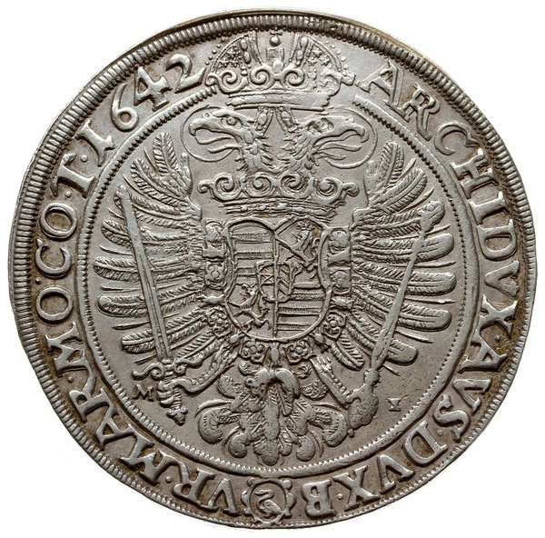 talar 1642, Wrocław; Aw: Popiersie cesarza w pra