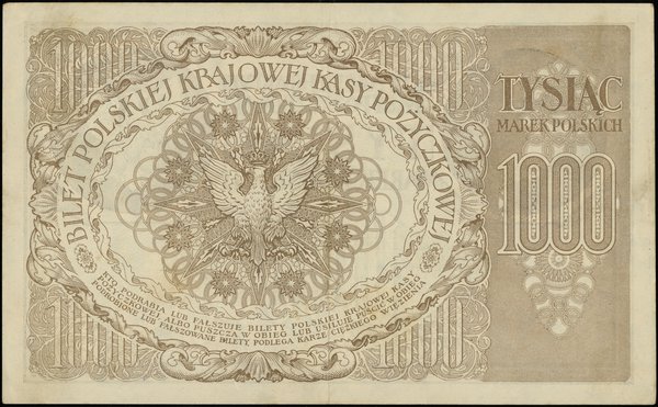 1.000 marek polskich 17.05.1919; seria ZA, numer