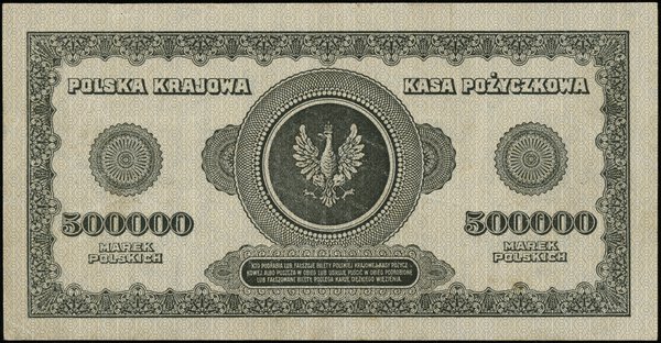 500.000 marek polskich 30.08.1923; seria AN, num