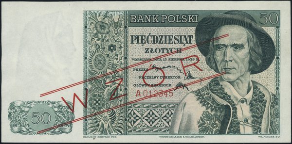 50 złotych 15.08.1939