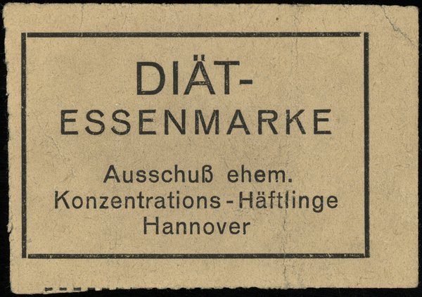 dwie kartki żywnościowe z lat 1943-1944 będące w obiegu prawdopodobnie w obozie Hannover-Ahlem