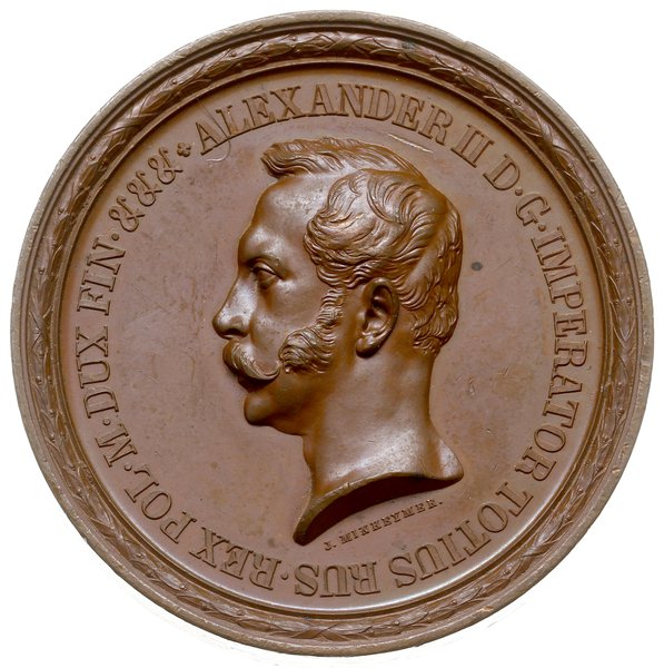 medal z 1857 roku autorstwa J. Minheymera wybity
