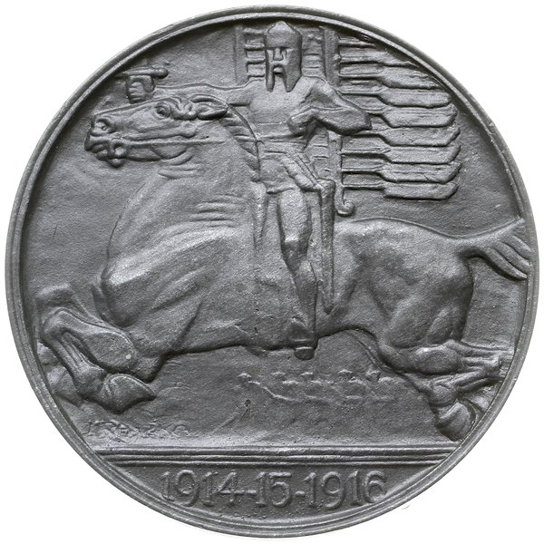 medal z 1916 roku autorstwa Jana Raszki poświęcony Józefowi Piłsudskiemu - twórcy legionów polskich