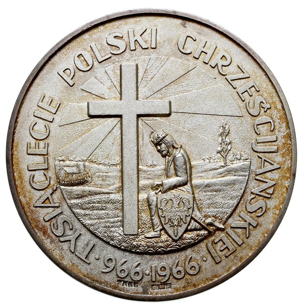 medal z 1966 roku wykonany na tysiąclecie Państw