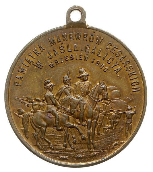 medal z 1900 roku wybity z okazji manewrów cesar