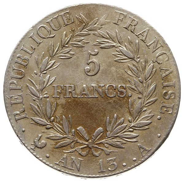 5 franków AN13 A, Paryż