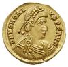 solidus 402-408, mennica Rawenna; Aw: Popiersie cesarza w prawo, DN HONORIVS P F AVG; Rw: Cesarz t..