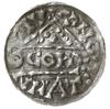 denar 1018-1026, Ratyzbona, mincerz Conja; Hahn 31c2; srebro 20 mm, 1.10 g, gięty