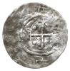 denar z lat ok. 1013-1025; Aw: Wzgórze z krzyżem, po bokach dwa pałąki (lub haki), wokoło fragment..