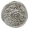 denar z lat 1146-1157; Aw: Książę z mieczem trzymanym poziomo siedzący na tronie na wprost, napis ..