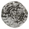 denar z lat 1178-1219, mennica Kołobrzeg; Aw: Budowla trójwieżowa, wokoło ...MORES; Rw: Głowa św. ..