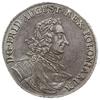 2/3 talara (gulden) 1704, Drezno; odmiana ze starszym popiersiem króla z krótszymi lokami; Kahnt 1..
