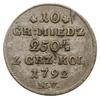 10 groszy 1792, Warszawa; rzadka odmiana z liter
