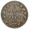 3/4 rubla = 5 złotych 1837 MW, Warszawa; z kropk