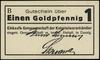 Einkaufs-Genossenschaft der Kolonialwarenhändler; 1, 2, 5 i 10 goldfenigów (1923); serie B, A, A i..