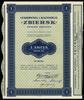 Cukrownia i Rafinerja „Zbiersk” S.A.; akcja na 1.000 złotych, 1926 r; numeracja 2715, z talonem i ..