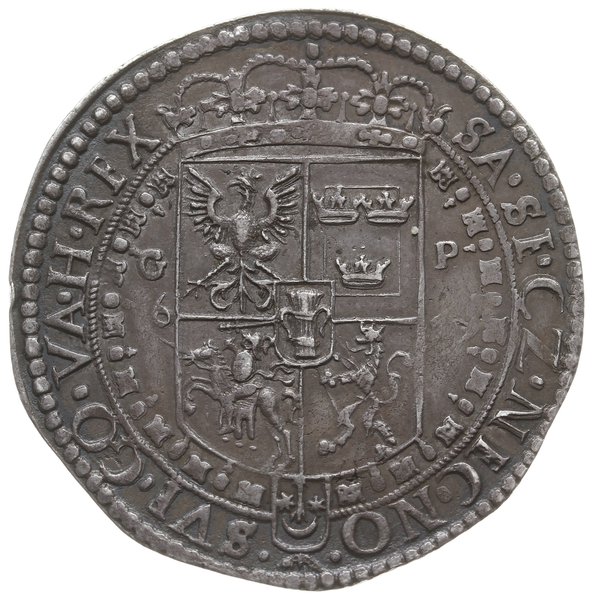 talar 1649, Kraków, Aw: Półpostać króla w ozdobn