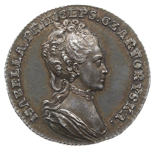 dukat, odbitka w srebrze 1772, Aw: Popiersie w p