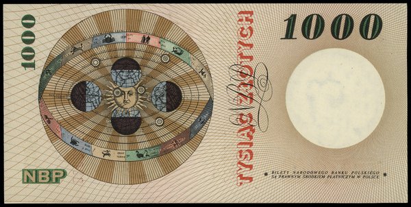 1.000 złotych 24.05.1962; seria A, numeracja 000