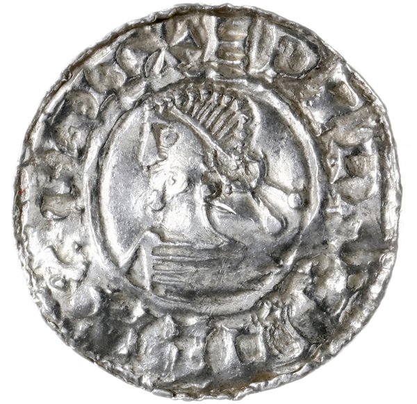 denar typu small cross, 1009-1017, mennica Cambridge, mincerz Clern