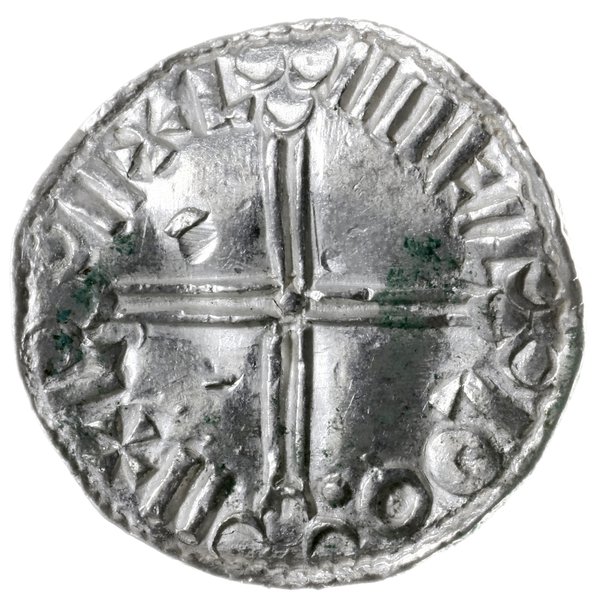 naśladownictwo denara typu long cross; Aw: Głowa