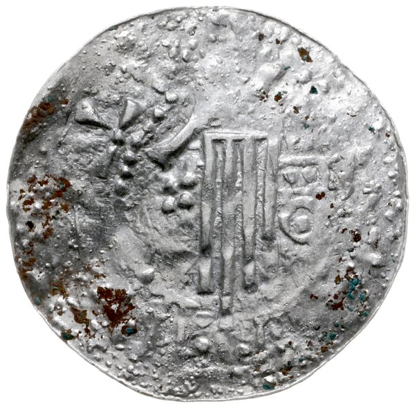 denar 1002-1024; Aw: Głowa w koronie w prawo; Rw