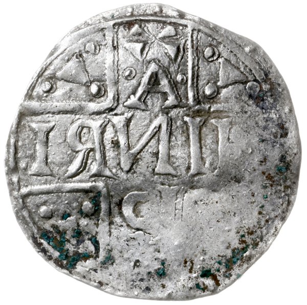naśladownictwo denara bawarskiego Henryka V Mozelskiego (1018-1026)