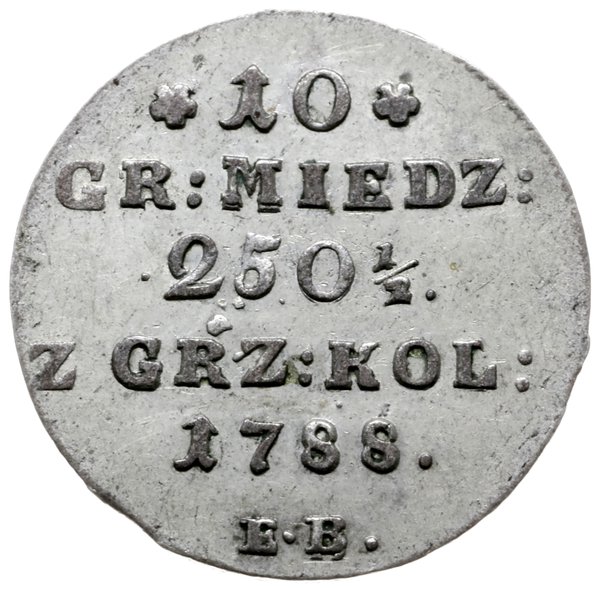 10 groszy miedziane 1788, Warszawa