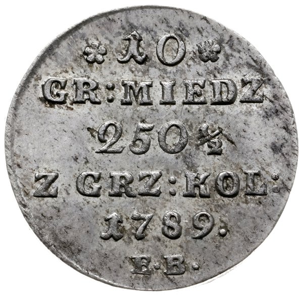 10 groszy miedziane 1789, Warszawa