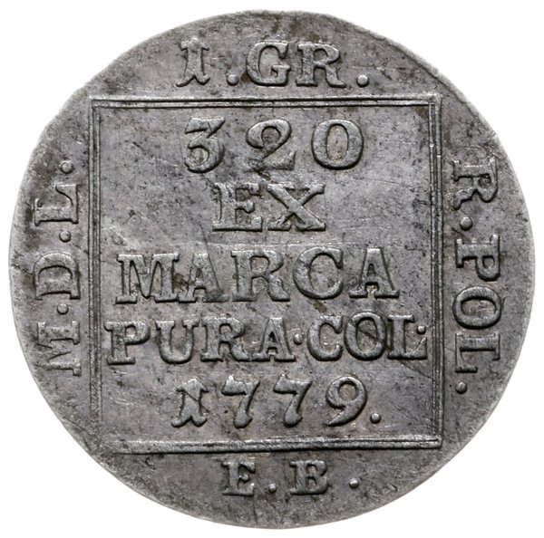 1 grosz srebrny 1779 EB, Warszawa