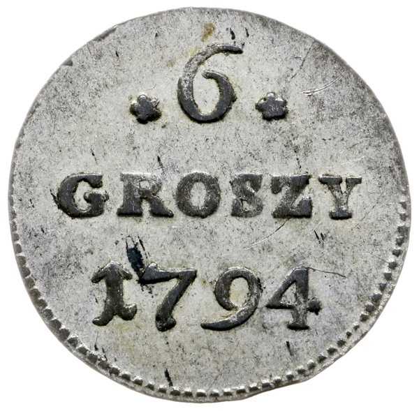 6 groszy (szóstak bilonowy) 1794, Warszawa
