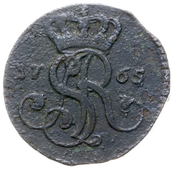 grosz 1765/G, Kraków; bardzo rzadka odmiana z du