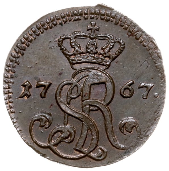 grosz 1767/g, Kraków; odmiana z małą literą g po