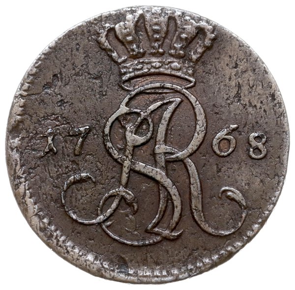 grosz 1768/g, Warszawa; odmiana z małą literą g 