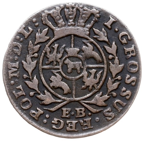 grosz 1786/E.B., Warszawa; odmiana z cienkimi li