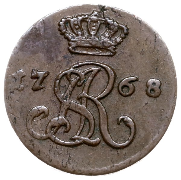1/2 grosza 1768/G, Warszawa; odmiana z małym mon