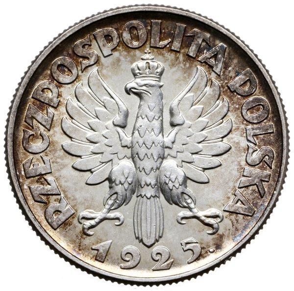 2 złote 1925, z kropką po dacie, Londyn; popiers