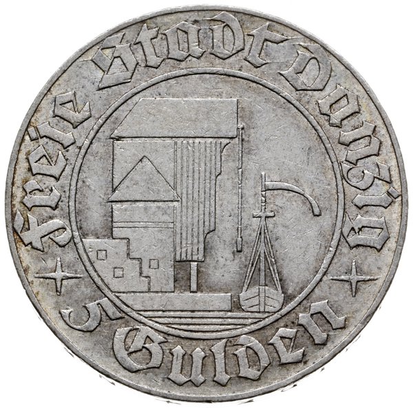 5 guldenów 1932, Berlin; Żuraw portowy; Jaeger D