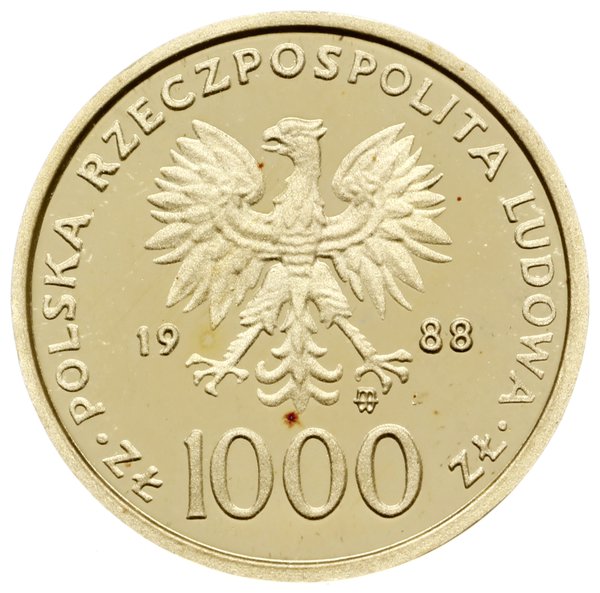 1.000 złotych 1988, Warszawa; Jan Paweł II - mon